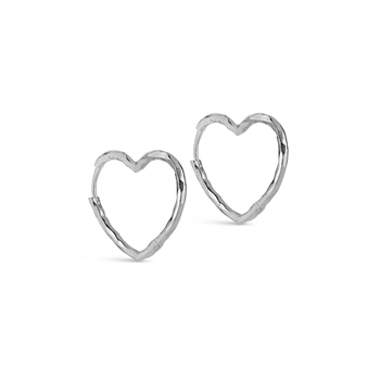 Enamel Organic Heart øreringe med hjerte E414SM